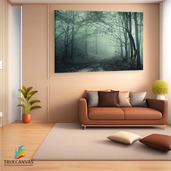 Multicolor_Eerie_|_Forest_Mist_Wall_Mural,_Wooden_Framed_Canvas_Paintings_|_For_Living_Room_|_Bedroom_|_Office_|_Gallery_|_Ready_Wall_Mount_Canvas_Wall_Art_Painting_|_Size_-_12_X_18In,_Ct0908