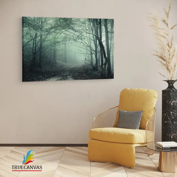 Multicolor_Eerie_|_Forest_Mist_Wall_Mural,_Wooden_Framed_Canvas_Paintings_|_For_Living_Room_|_Bedroom_|_Office_|_Gallery_|_Ready_Wall_Mount_Canvas_Wall_Art_Painting_|_Size_-_12_X_18In,_Ct0908