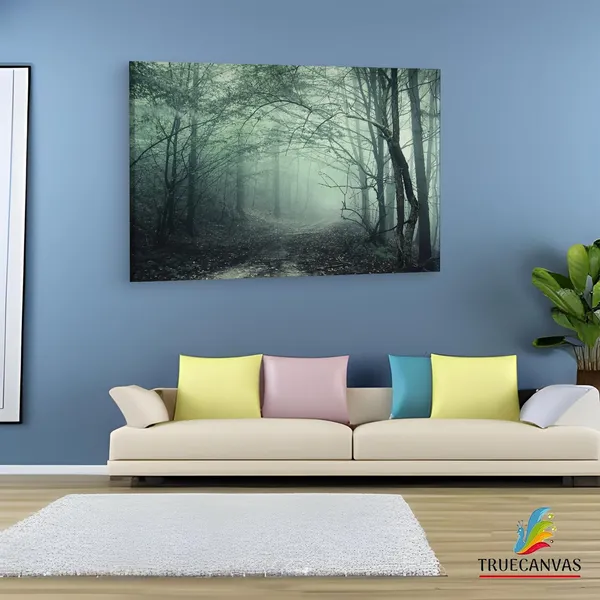 Multicolor_Eerie_|_Forest_Mist_Wall_Mural,_Wooden_Framed_Canvas_Paintings_|_For_Living_Room_|_Bedroom_|_Office_|_Gallery_|_Ready_Wall_Mount_Canvas_Wall_Art_Painting_|_Size_-_12_X_18In,_Ct0908