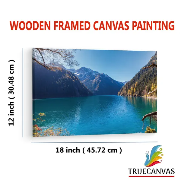 Multicolor_Jiuzhaigou_Lake,_Wooden_Framed_Canvas_Paintings_|_For_Living_Room_|_Bedroom_|_Office_|_Gallery_|_Ready_Wall_Mount_Canvas_Wall_Art_Painting_|_Size_-_12_X_18In,_Ct0910