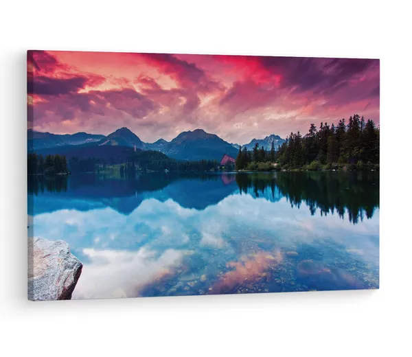 Multicolor_Tatra_National_Park,_Wooden_Framed_Canvas_Paintings_|_For_Living_Room_|_Bedroom_|_Office_|_Gallery_|_Ready_Wall_Mount_Canvas_Wall_Art_Painting_|_Size_-_12_X_18In,_Ct0913