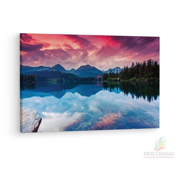Multicolor_Tatra_National_Park,_Wooden_Framed_Canvas_Paintings_|_For_Living_Room_|_Bedroom_|_Office_|_Gallery_|_Ready_Wall_Mount_Canvas_Wall_Art_Painting_|_Size_-_12_X_18In,_Ct0913