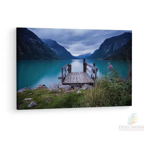 Multicolor_Norway_Sea_Lake,_Wooden_Framed_Canvas_Paintings_|_For_Living_Room_|_Bedroom_|_Office_|_Gallery_|_Ready_Wall_Mount_Canvas_Wall_Art_Painting_|_Size_-_12_X_18In,_Ct0919