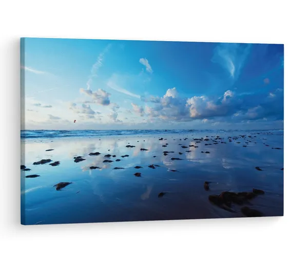 Multicolor_Glasslike,_Rocks,_Ocean,_Bonito,_Wooden_Framed_Canvas_Paintings_|_For_Living_Room_|_Bedroom_|_Office_|_Gallery_|_Ready_Wall_Mount_Canvas_Wall_Art_Painting_|_Size_-_12_X_18In,_Ct0921