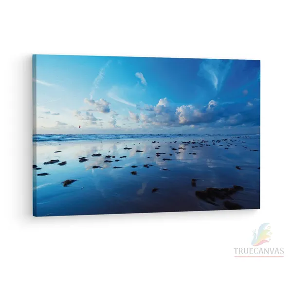 Multicolor_Glasslike,_Rocks,_Ocean,_Bonito,_Wooden_Framed_Canvas_Paintings_|_For_Living_Room_|_Bedroom_|_Office_|_Gallery_|_Ready_Wall_Mount_Canvas_Wall_Art_Painting_|_Size_-_12_X_18In,_Ct0921