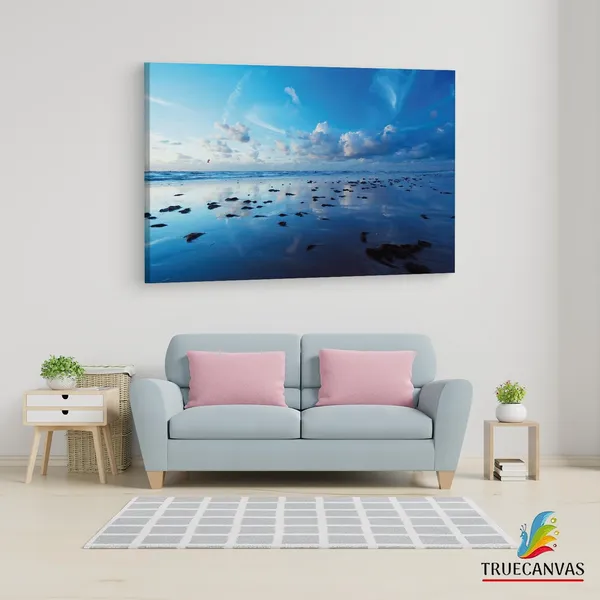 Multicolor_Glasslike,_Rocks,_Ocean,_Bonito,_Wooden_Framed_Canvas_Paintings_|_For_Living_Room_|_Bedroom_|_Office_|_Gallery_|_Ready_Wall_Mount_Canvas_Wall_Art_Painting_|_Size_-_12_X_18In,_Ct0921