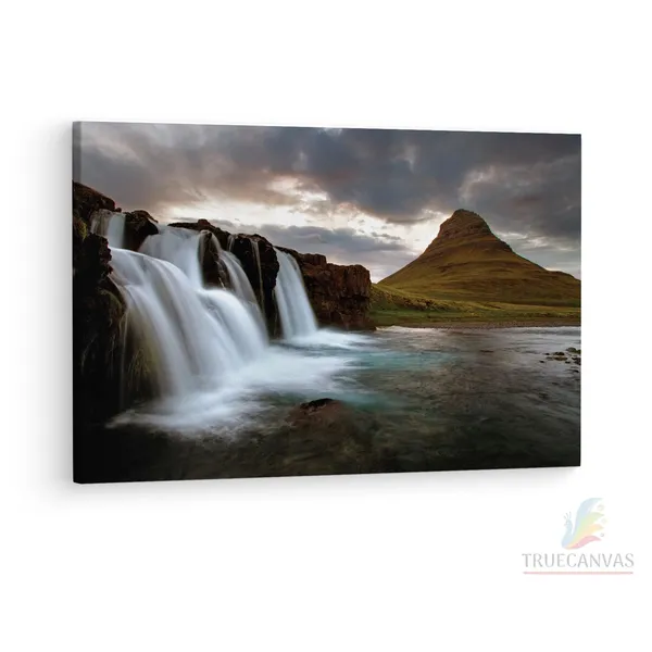 Multicolor_Sn?Fellsj?Kull_National_Park,_Wooden_Framed_Canvas_Paintings_|_For_Living_Room_|_Bedroom_|_Office_|_Gallery_|_Ready_Wall_Mount_Canvas_Wall_Art_Painting_|_Size_-_12_X_18In,_Ct0922