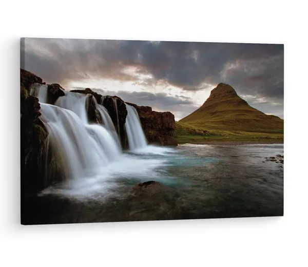 Multicolor_Sn?Fellsj?Kull_National_Park,_Wooden_Framed_Canvas_Paintings_|_For_Living_Room_|_Bedroom_|_Office_|_Gallery_|_Ready_Wall_Mount_Canvas_Wall_Art_Painting_|_Size_-_12_X_18In,_Ct0922