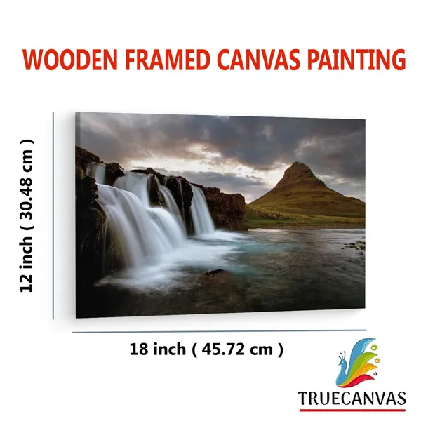 Multicolor_Sn?Fellsj?Kull_National_Park,_Wooden_Framed_Canvas_Paintings_|_For_Living_Room_|_Bedroom_|_Office_|_Gallery_|_Ready_Wall_Mount_Canvas_Wall_Art_Painting_|_Size_-_12_X_18In,_Ct0922