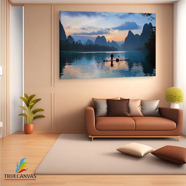Multicolor_Lijiang,_Wooden_Framed_Canvas_Paintings_|_For_Living_Room_|_Bedroom_|_Office_|_Gallery_|_Ready_Wall_Mount_Canvas_Wall_Art_Painting_|_Size_-_12_X_18In,_Ct0937