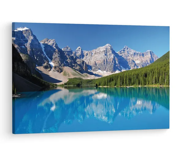 Multicolor_Moraine_Lake,_Wooden_Framed_Canvas_Paintings_|_For_Living_Room_|_Bedroom_|_Office_|_Gallery_|_Ready_Wall_Mount_Canvas_Wall_Art_Painting_|_Size_-_12_X_18In,_Ct0938
