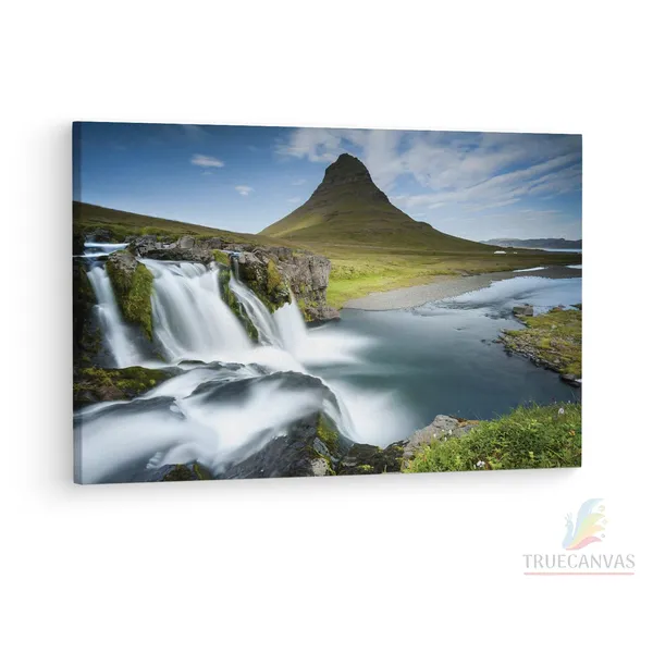 Multicolor_Kirkjufell,_Wooden_Framed_Canvas_Paintings_|_For_Living_Room_|_Bedroom_|_Office_|_Gallery_|_Ready_Wall_Mount_Canvas_Wall_Art_Painting_|_Size_-_12_X_18In,_Ct0946