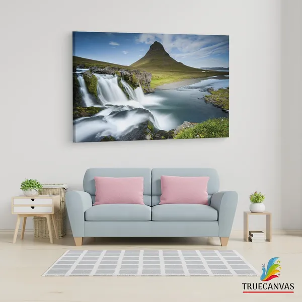 Multicolor_Kirkjufell,_Wooden_Framed_Canvas_Paintings_|_For_Living_Room_|_Bedroom_|_Office_|_Gallery_|_Ready_Wall_Mount_Canvas_Wall_Art_Painting_|_Size_-_12_X_18In,_Ct0946