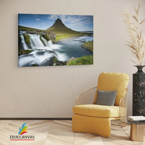 Multicolor_Kirkjufell,_Wooden_Framed_Canvas_Paintings_|_For_Living_Room_|_Bedroom_|_Office_|_Gallery_|_Ready_Wall_Mount_Canvas_Wall_Art_Painting_|_Size_-_12_X_18In,_Ct0946