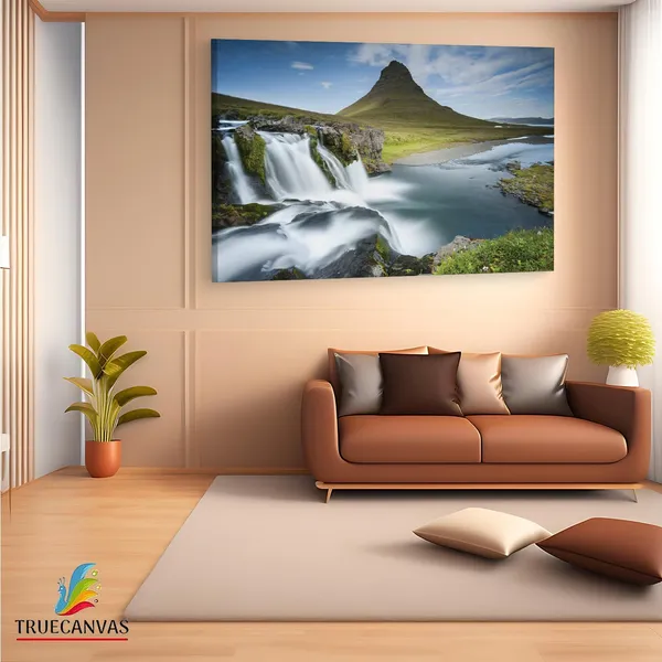 Multicolor_Kirkjufell,_Wooden_Framed_Canvas_Paintings_|_For_Living_Room_|_Bedroom_|_Office_|_Gallery_|_Ready_Wall_Mount_Canvas_Wall_Art_Painting_|_Size_-_12_X_18In,_Ct0946
