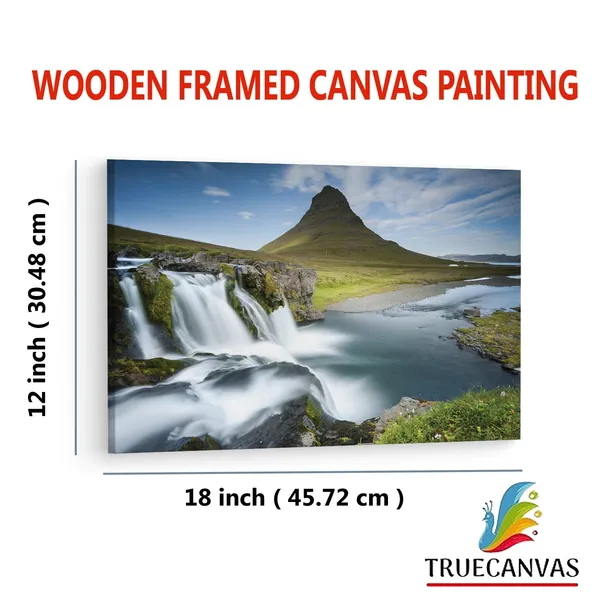 Multicolor_Kirkjufell,_Wooden_Framed_Canvas_Paintings_|_For_Living_Room_|_Bedroom_|_Office_|_Gallery_|_Ready_Wall_Mount_Canvas_Wall_Art_Painting_|_Size_-_12_X_18In,_Ct0946