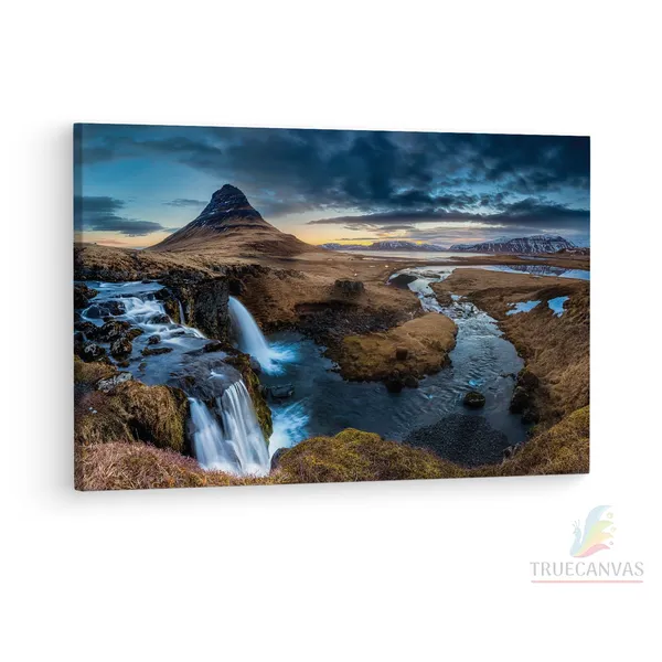 Multicolor_Kirkjufell,_Wooden_Framed_Canvas_Paintings_|_For_Living_Room_|_Bedroom_|_Office_|_Gallery_|_Ready_Wall_Mount_Canvas_Wall_Art_Painting_|_Size_-_12_X_18In,_Ct0949