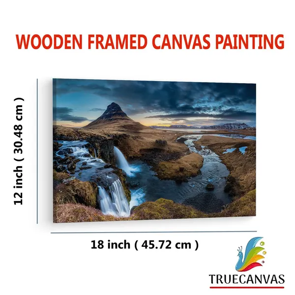 Multicolor_Kirkjufell,_Wooden_Framed_Canvas_Paintings_|_For_Living_Room_|_Bedroom_|_Office_|_Gallery_|_Ready_Wall_Mount_Canvas_Wall_Art_Painting_|_Size_-_12_X_18In,_Ct0949