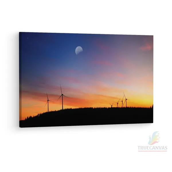 Multicolor_Sunset_Moon,_Wooden_Framed_Canvas_Paintings_|_For_Living_Room_|_Bedroom_|_Office_|_Gallery_|_Ready_Wall_Mount_Canvas_Wall_Art_Painting_|_Size_-_12_X_18In,_Ct0951