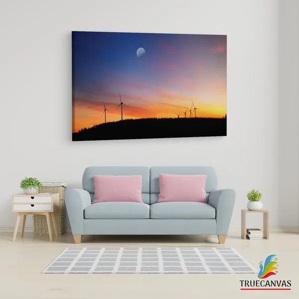 Multicolor_Sunset_Moon,_Wooden_Framed_Canvas_Paintings_|_For_Living_Room_|_Bedroom_|_Office_|_Gallery_|_Ready_Wall_Mount_Canvas_Wall_Art_Painting_|_Size_-_12_X_18In,_Ct0951
