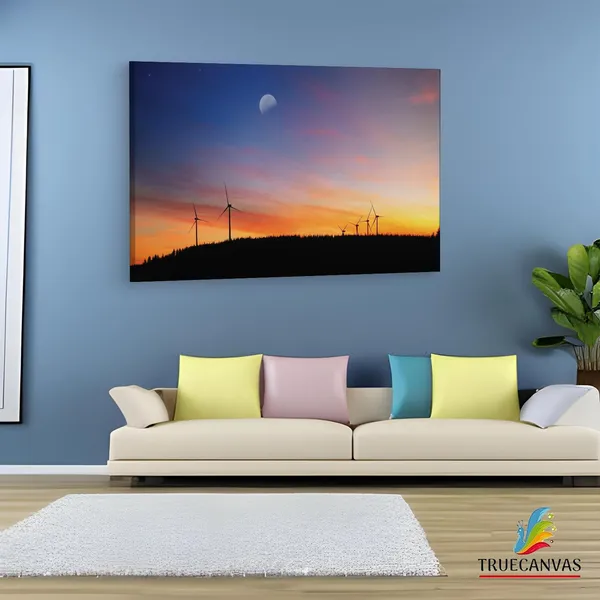 Multicolor_Sunset_Moon,_Wooden_Framed_Canvas_Paintings_|_For_Living_Room_|_Bedroom_|_Office_|_Gallery_|_Ready_Wall_Mount_Canvas_Wall_Art_Painting_|_Size_-_12_X_18In,_Ct0951