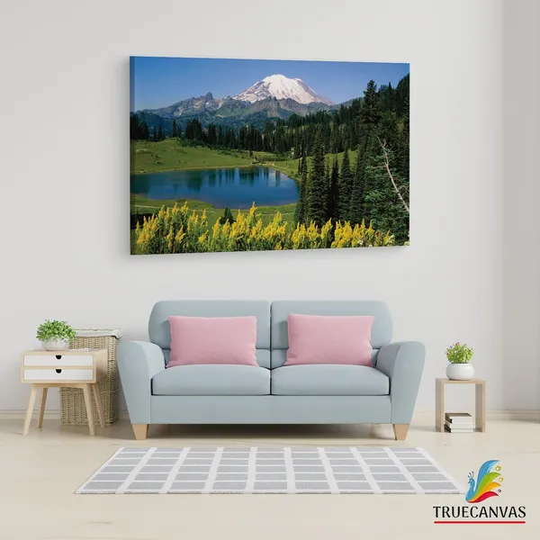 Multicolor_Mount_Rainier_National_Park,_Wooden_Framed_Canvas_Paintings_|_For_Living_Room_|_Bedroom_|_Office_|_Gallery_|_Ready_Wall_Mount_Canvas_Wall_Art_Painting_|_Size_-_12_X_18In,_Ct0954