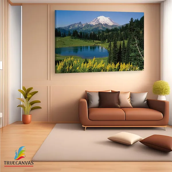 Multicolor_Mount_Rainier_National_Park,_Wooden_Framed_Canvas_Paintings_|_For_Living_Room_|_Bedroom_|_Office_|_Gallery_|_Ready_Wall_Mount_Canvas_Wall_Art_Painting_|_Size_-_12_X_18In,_Ct0954