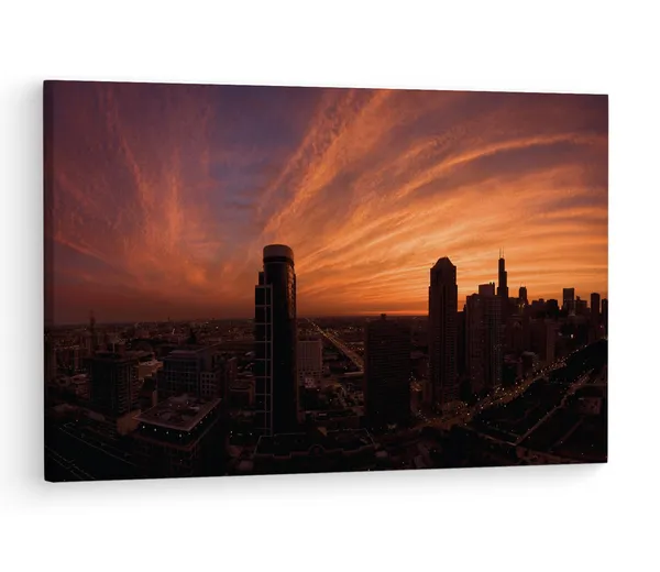 Multicolor_Chicago,_Wooden_Framed_Canvas_Paintings_|_For_Living_Room_|_Bedroom_|_Office_|_Gallery_|_Ready_Wall_Mount_Canvas_Wall_Art_Painting_|_Size_-_12_X_18In,_Ct0959