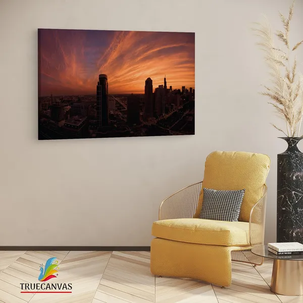 Multicolor_Chicago,_Wooden_Framed_Canvas_Paintings_|_For_Living_Room_|_Bedroom_|_Office_|_Gallery_|_Ready_Wall_Mount_Canvas_Wall_Art_Painting_|_Size_-_12_X_18In,_Ct0959