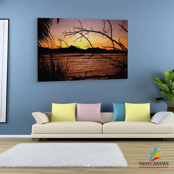Multicolor_Sunlights_Through_The_Trees,_Wooden_Framed_Canvas_Paintings_|_For_Living_Room_|_Bedroom_|_Office_|_Gallery_|_Ready_Wall_Mount_Canvas_Wall_Art_Painting_|_Size_-_12_X_18In,_Ct0960