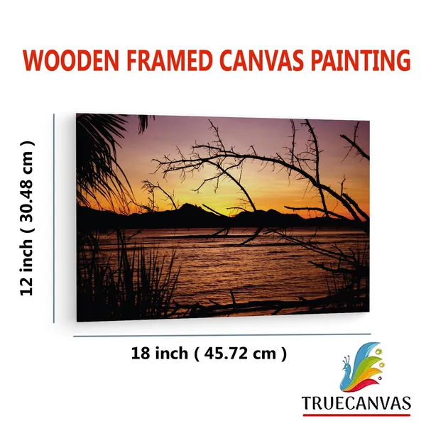 Multicolor_Sunlights_Through_The_Trees,_Wooden_Framed_Canvas_Paintings_|_For_Living_Room_|_Bedroom_|_Office_|_Gallery_|_Ready_Wall_Mount_Canvas_Wall_Art_Painting_|_Size_-_12_X_18In,_Ct0960