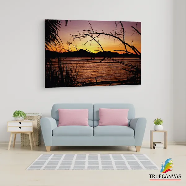 Multicolor_Sunlights_Through_The_Trees,_Wooden_Framed_Canvas_Paintings_|_For_Living_Room_|_Bedroom_|_Office_|_Gallery_|_Ready_Wall_Mount_Canvas_Wall_Art_Painting_|_Size_-_12_X_18In,_Ct0960