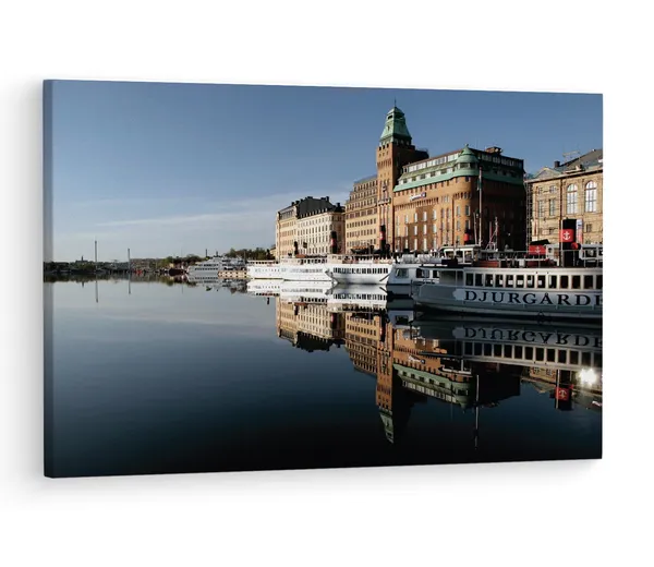 Multicolor_Stockholm_River,_Wooden_Framed_Canvas_Paintings_|_For_Living_Room_|_Bedroom_|_Office_|_Gallery_|_Ready_Wall_Mount_Canvas_Wall_Art_Painting_|_Size_-_12_X_18In,_Ct0962