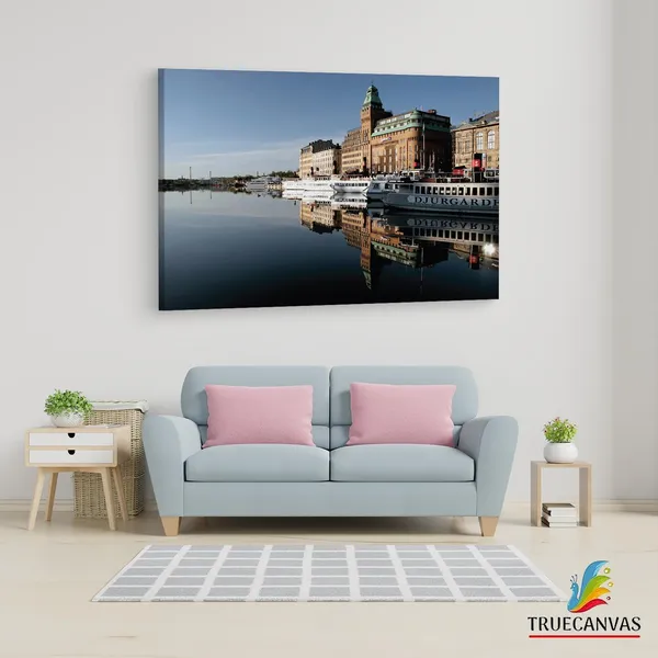 Multicolor_Stockholm_River,_Wooden_Framed_Canvas_Paintings_|_For_Living_Room_|_Bedroom_|_Office_|_Gallery_|_Ready_Wall_Mount_Canvas_Wall_Art_Painting_|_Size_-_12_X_18In,_Ct0962