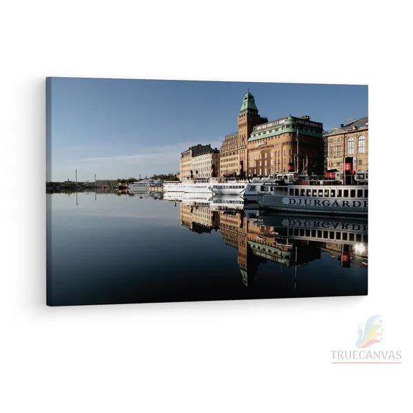 Multicolor_Stockholm_River,_Wooden_Framed_Canvas_Paintings_|_For_Living_Room_|_Bedroom_|_Office_|_Gallery_|_Ready_Wall_Mount_Canvas_Wall_Art_Painting_|_Size_-_12_X_18In,_Ct0962