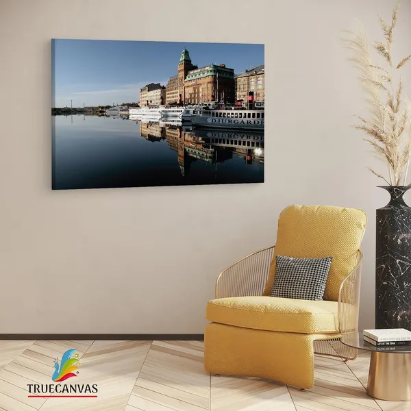 Multicolor_Stockholm_River,_Wooden_Framed_Canvas_Paintings_|_For_Living_Room_|_Bedroom_|_Office_|_Gallery_|_Ready_Wall_Mount_Canvas_Wall_Art_Painting_|_Size_-_12_X_18In,_Ct0962