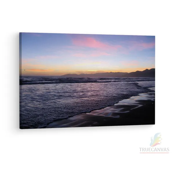 Multicolor_Twilight_Beach,_Wooden_Framed_Canvas_Paintings_|_For_Living_Room_|_Bedroom_|_Office_|_Gallery_|_Ready_Wall_Mount_Canvas_Wall_Art_Painting_|_Size_-_12_X_18In,_Ct0963