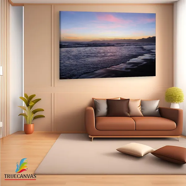 Multicolor_Twilight_Beach,_Wooden_Framed_Canvas_Paintings_|_For_Living_Room_|_Bedroom_|_Office_|_Gallery_|_Ready_Wall_Mount_Canvas_Wall_Art_Painting_|_Size_-_12_X_18In,_Ct0963