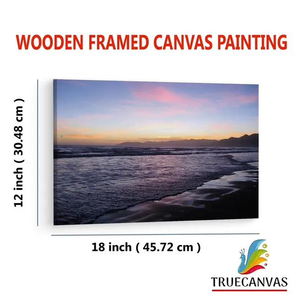 Multicolor_Twilight_Beach,_Wooden_Framed_Canvas_Paintings_|_For_Living_Room_|_Bedroom_|_Office_|_Gallery_|_Ready_Wall_Mount_Canvas_Wall_Art_Painting_|_Size_-_12_X_18In,_Ct0963