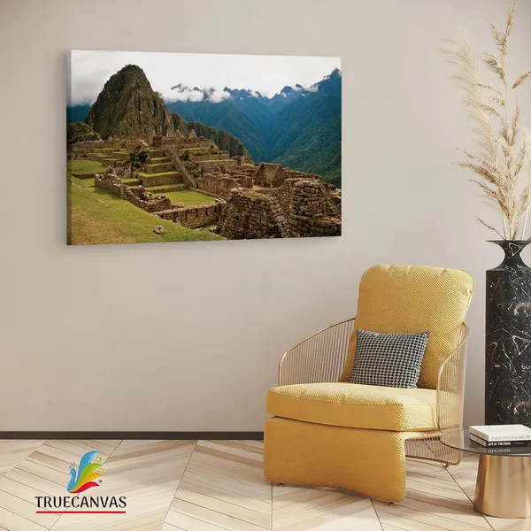 Multicolor_Machu_Picchu,_Wooden_Framed_Canvas_Paintings_|_For_Living_Room_|_Bedroom_|_Office_|_Gallery_|_Ready_Wall_Mount_Canvas_Wall_Art_Painting_|_Size_-_12_X_18In,_Ct0969
