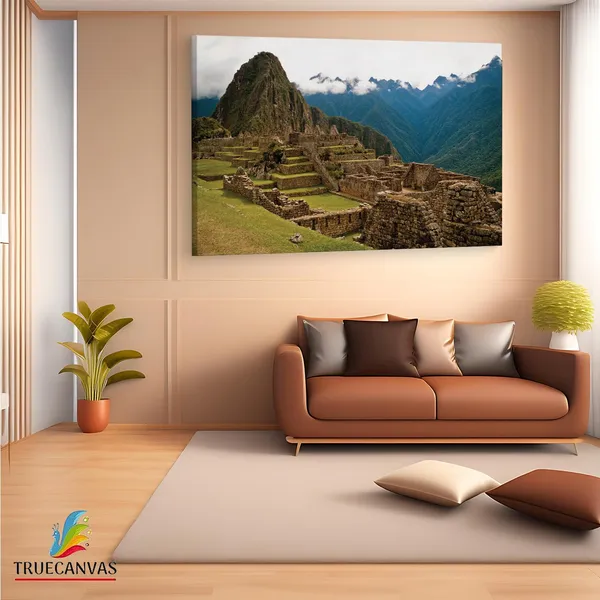 Multicolor_Machu_Picchu,_Wooden_Framed_Canvas_Paintings_|_For_Living_Room_|_Bedroom_|_Office_|_Gallery_|_Ready_Wall_Mount_Canvas_Wall_Art_Painting_|_Size_-_12_X_18In,_Ct0969