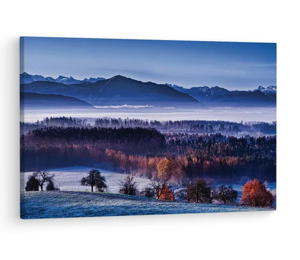 Multicolor_Late_Autumn_Robin_Halioua,_Wooden_Framed_Canvas_Paintings_|_For_Living_Room_|_Bedroom_|_Office_|_Gallery_|_Ready_Wall_Mount_Canvas_Wall_Art_Painting_|_Size_-_12_X_18In,_Ct0979
