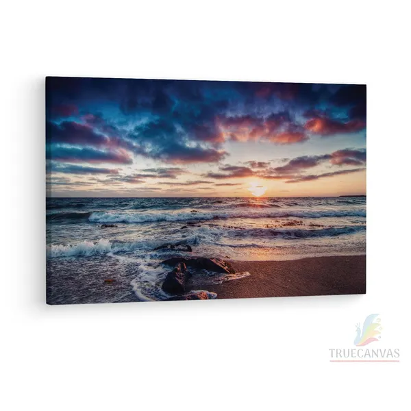 Multicolor_Beach_Shore_Ocean_Sea_Sky,_Wooden_Framed_Canvas_Paintings_|_For_Living_Room_|_Bedroom_|_Office_|_Gallery_|_Ready_Wall_Mount_Canvas_Wall_Art_Painting_|_Size_-_12_X_18In,_Ct0981