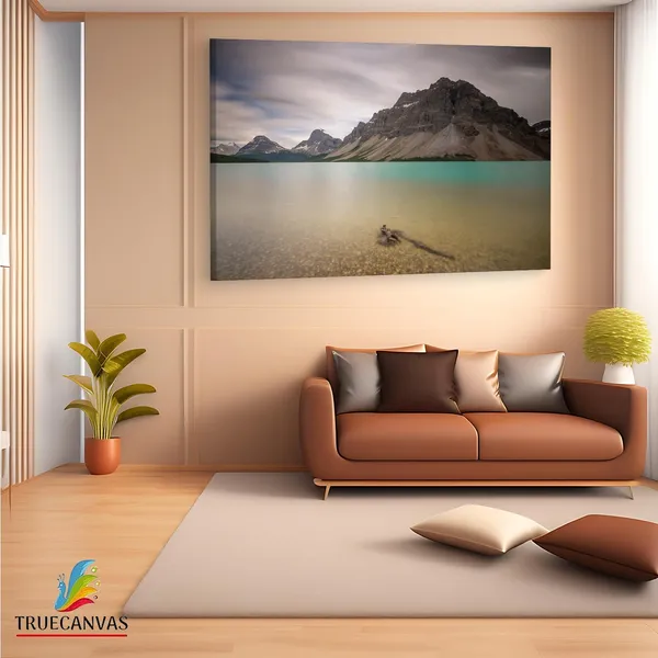 Multicolor_Bow_Lake,_Wooden_Framed_Canvas_Paintings_|_For_Living_Room_|_Bedroom_|_Office_|_Gallery_|_Ready_Wall_Mount_Canvas_Wall_Art_Painting_|_Size_-_12_X_18In,_Ct0987