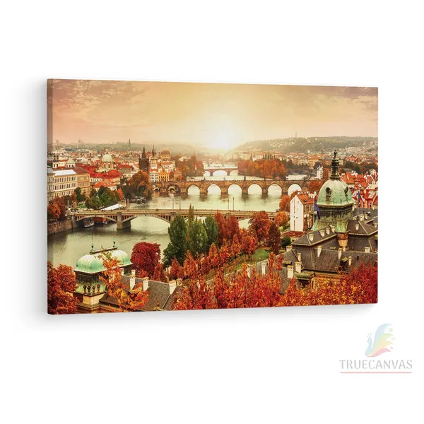 Multicolor_Charles_Bridge,_Wooden_Framed_Canvas_Paintings_|_For_Living_Room_|_Bedroom_|_Office_|_Gallery_|_Ready_Wall_Mount_Canvas_Wall_Art_Painting_|_Size_-_12_X_18In,_Ct0989