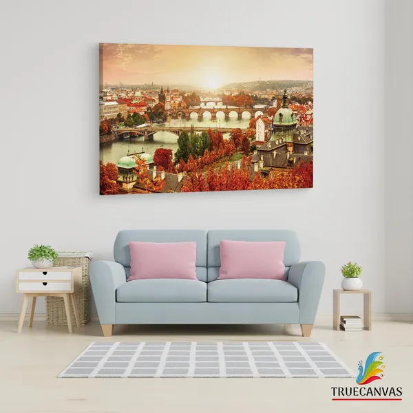 Multicolor_Charles_Bridge,_Wooden_Framed_Canvas_Paintings_|_For_Living_Room_|_Bedroom_|_Office_|_Gallery_|_Ready_Wall_Mount_Canvas_Wall_Art_Painting_|_Size_-_12_X_18In,_Ct0989