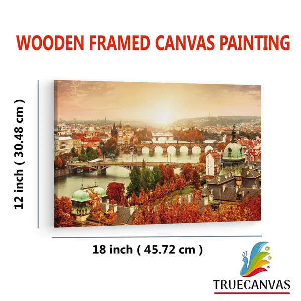 Multicolor_Charles_Bridge,_Wooden_Framed_Canvas_Paintings_|_For_Living_Room_|_Bedroom_|_Office_|_Gallery_|_Ready_Wall_Mount_Canvas_Wall_Art_Painting_|_Size_-_12_X_18In,_Ct0989