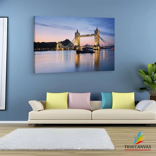 Multicolor_Tower_Bridge,_Wooden_Framed_Canvas_Paintings_|_For_Living_Room_|_Bedroom_|_Office_|_Gallery_|_Ready_Wall_Mount_Canvas_Wall_Art_Painting_|_Size_-_12_X_18In,_Ct0991
