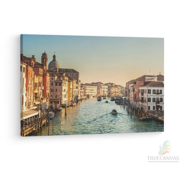 Multicolor_Grand_Canal,_Wooden_Framed_Canvas_Paintings_|_For_Living_Room_|_Bedroom_|_Office_|_Gallery_|_Ready_Wall_Mount_Canvas_Wall_Art_Painting_|_Size_-_12_X_18In,_Ct0992