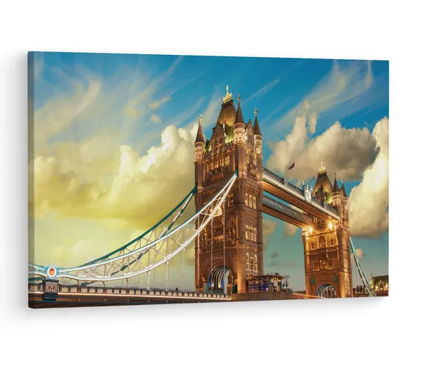 Multicolor_Tower_Bridge,_Wooden_Framed_Canvas_Paintings_|_For_Living_Room_|_Bedroom_|_Office_|_Gallery_|_Ready_Wall_Mount_Canvas_Wall_Art_Painting_|_Size_-_12_X_18In,_Ct0994